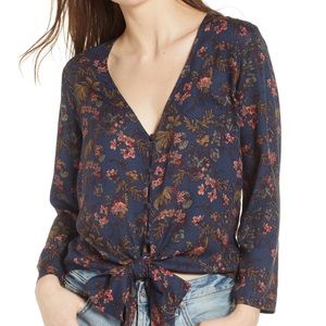 Nordstrom Tie front top.